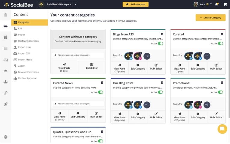 Social Bee Dashboard