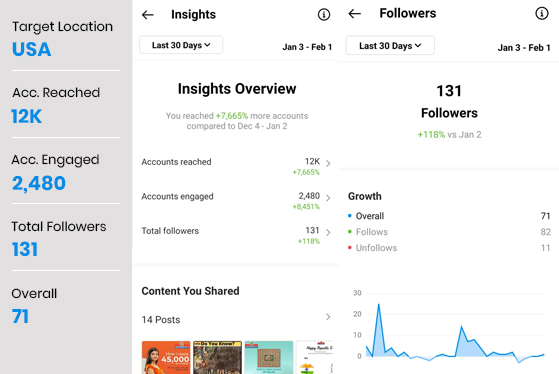 Insights Overview Followers