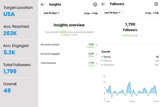 Insights Overview Followers